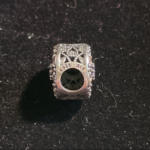 Authentic Pandora sparkling medallion pink and purple crystal charm 💞 - Picture 4 of 5